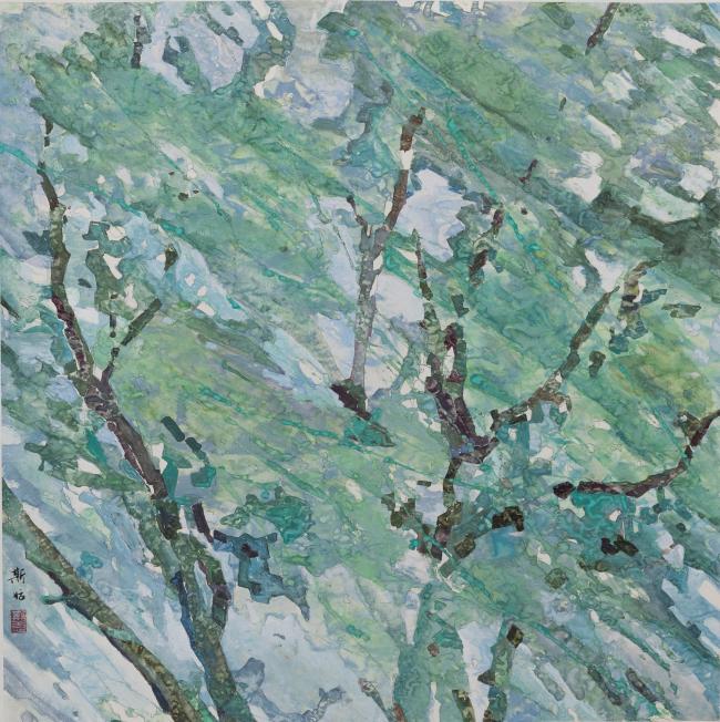 风细柳斜斜66cm×65cm2025年