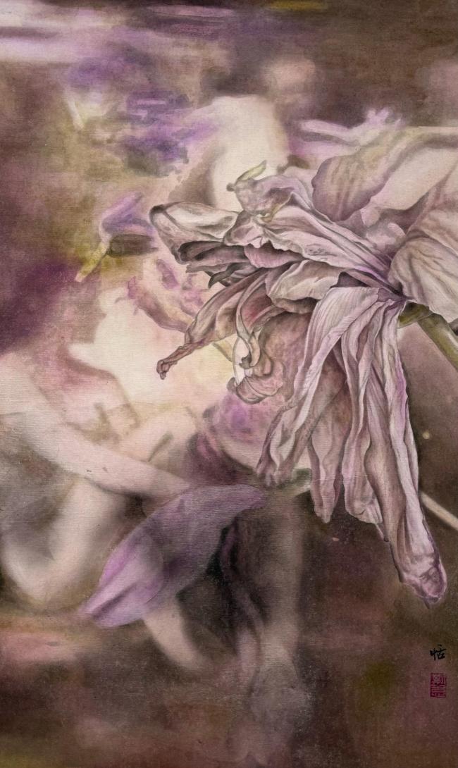 花落非殇 67cm×40cm 2022年